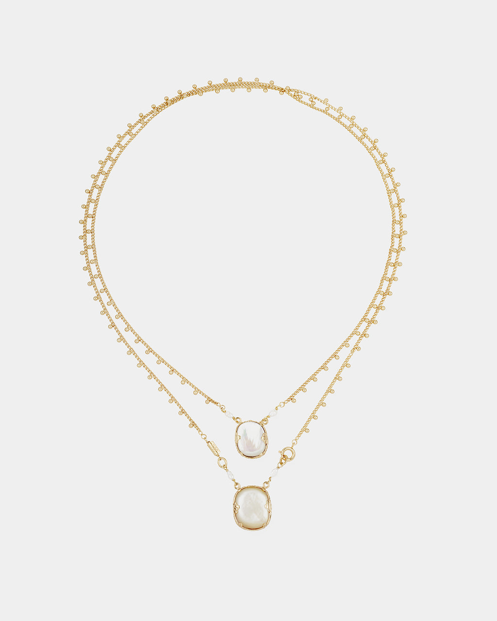 Scapular Necklace,  White Mother-of-Pearl