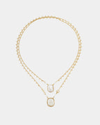 Scapular Necklace,  White Mother-of-Pearl