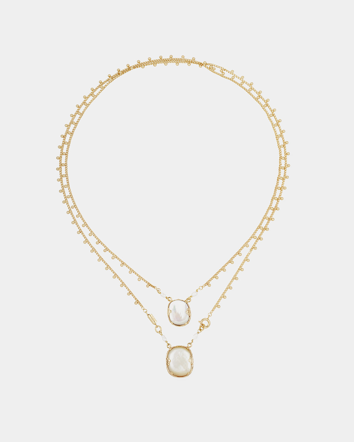 Scapular Necklace,  White Mother-of-Pearl