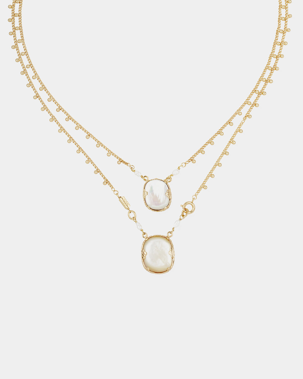 Scapular Necklace,  White Mother-of-Pearl