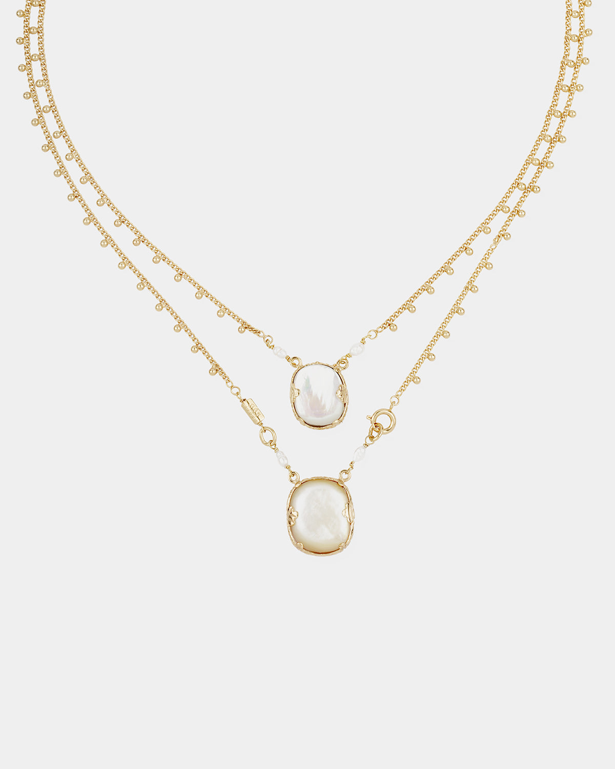 Scapular Necklace,  White Mother-of-Pearl