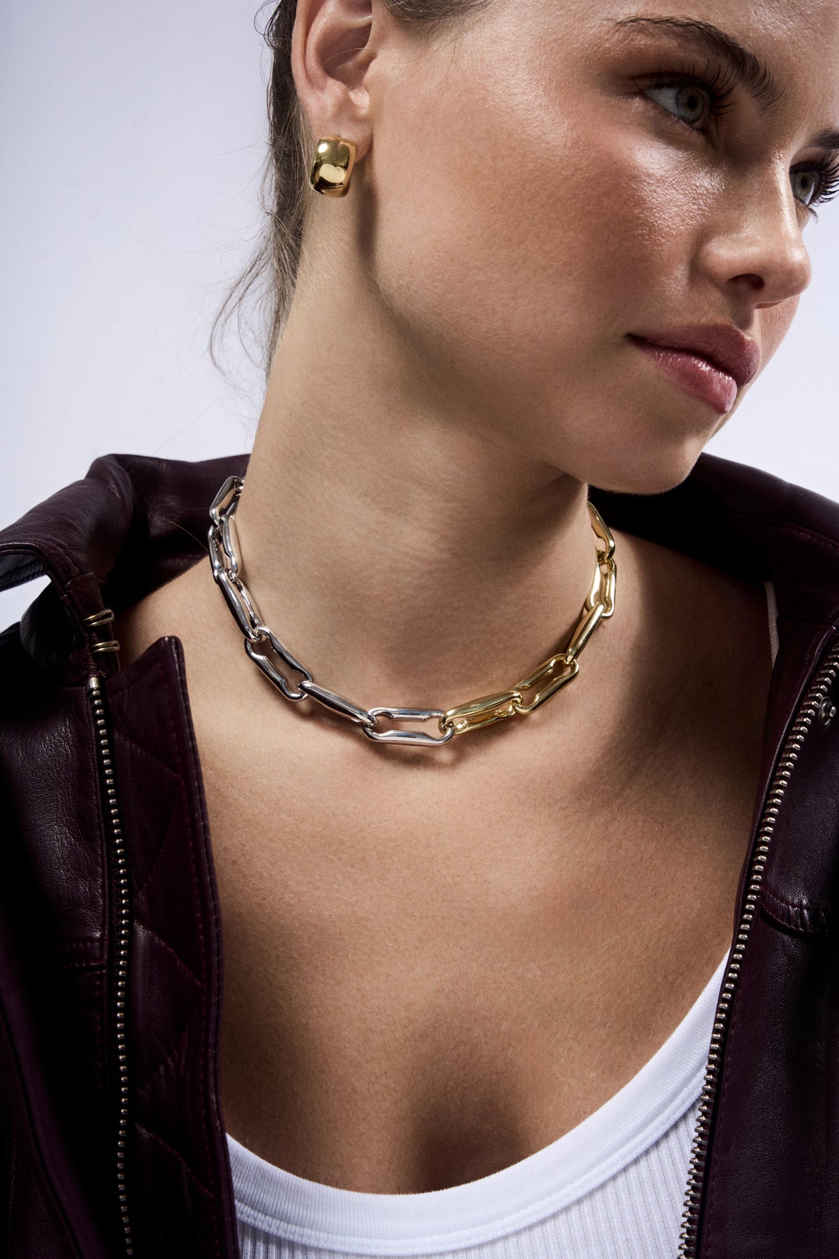 Lexington Necklace, Two Tone