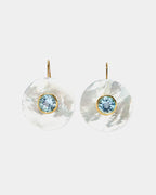 Taj Earrings, Blue Topaz