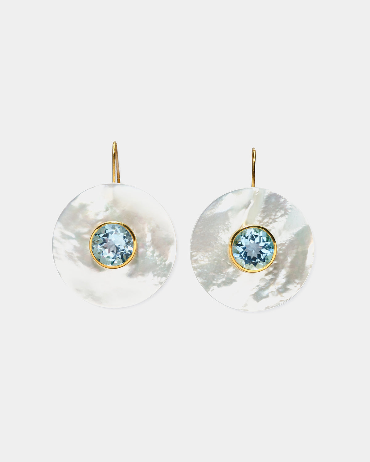 Taj Earrings, Blue Topaz