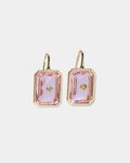 Tile Earrings, Pale Pink