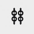 Tulip Long Earrings, Black