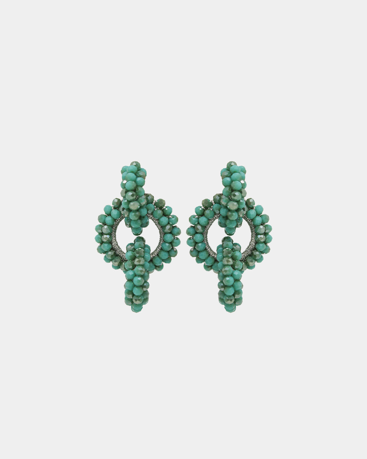 Tulip Earrings, Mint Gray