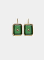 Tile Earrings, Forest