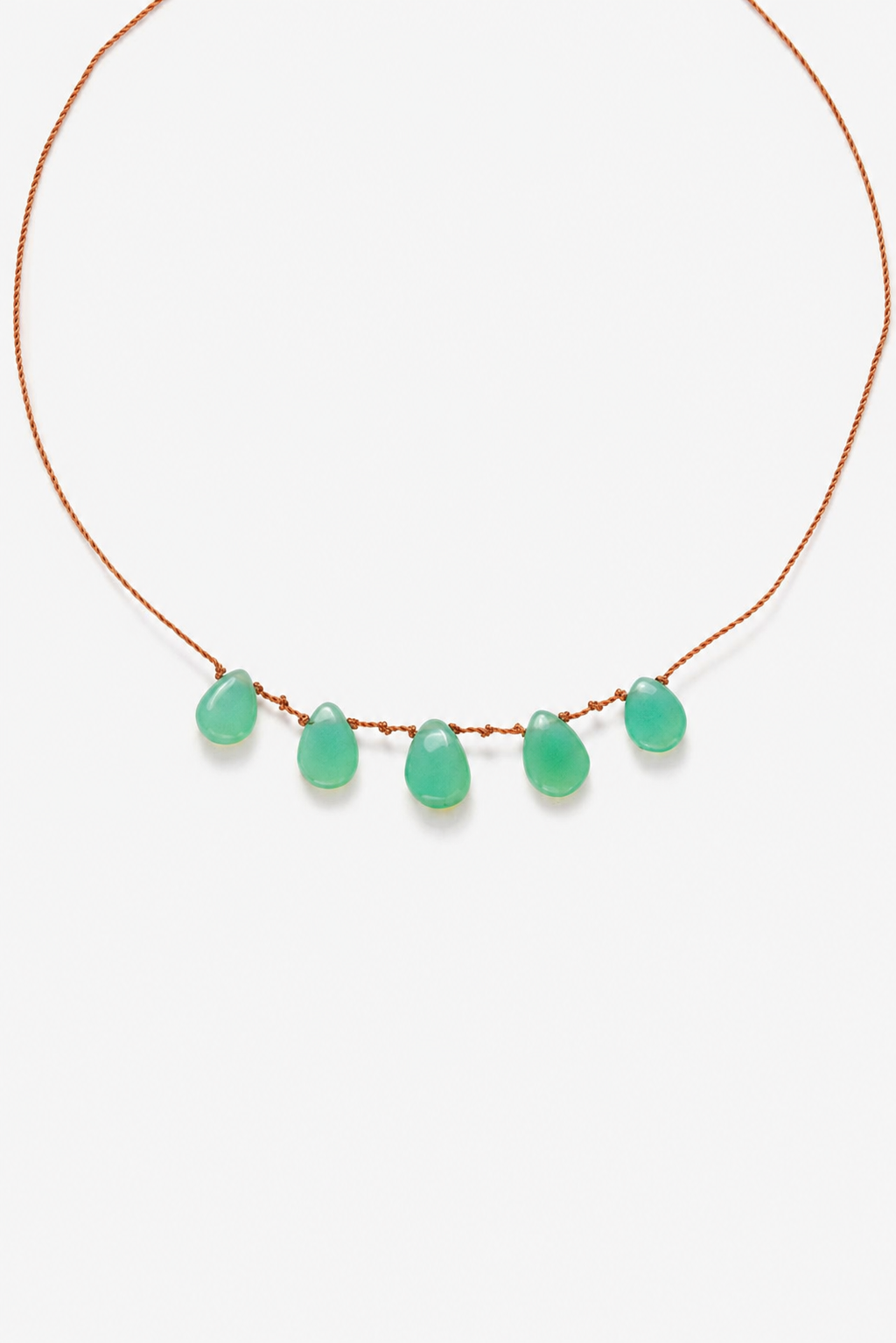 5-Drop Necklace, Chrysoprase