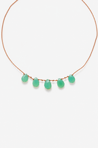 5-Drop Necklace, Chrysoprase