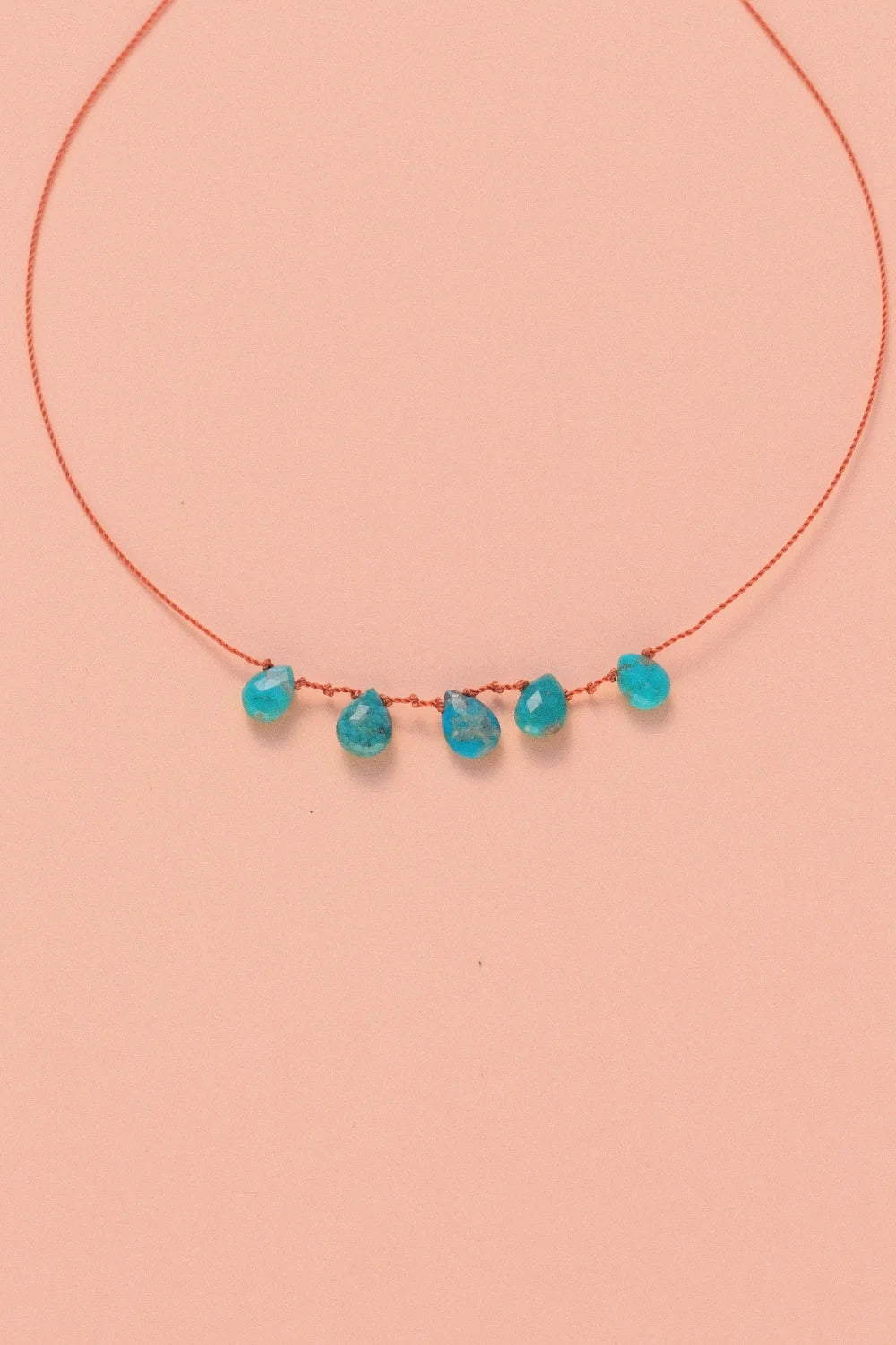 5-DROP NECKLACE , TURQUOISE