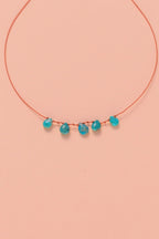 5-DROP NECKLACE , TURQUOISE
