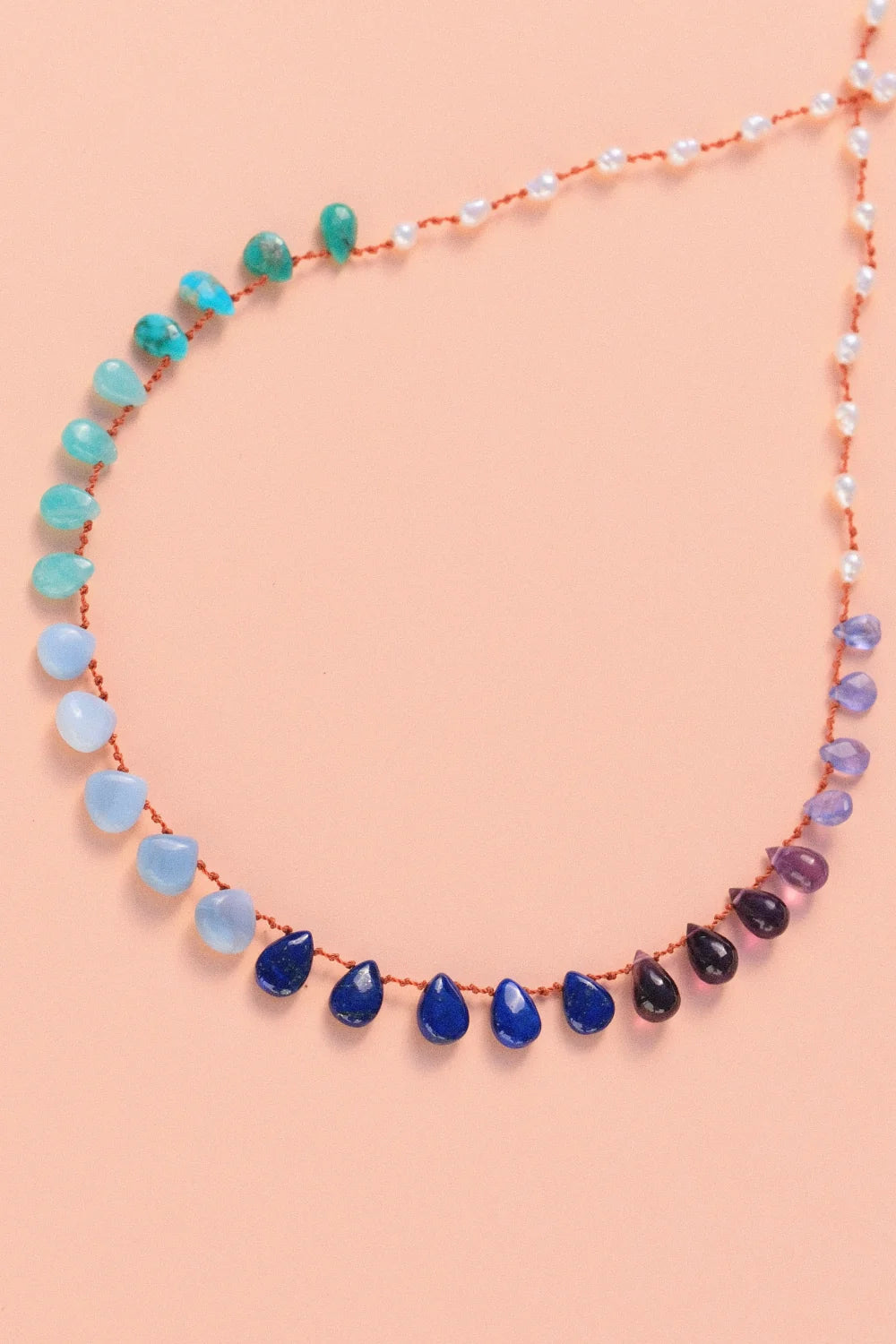 DEEP OCEAN NECKLACE, MULTI-STONE