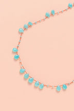 OFFSET NECKLACE , AMAZONITE