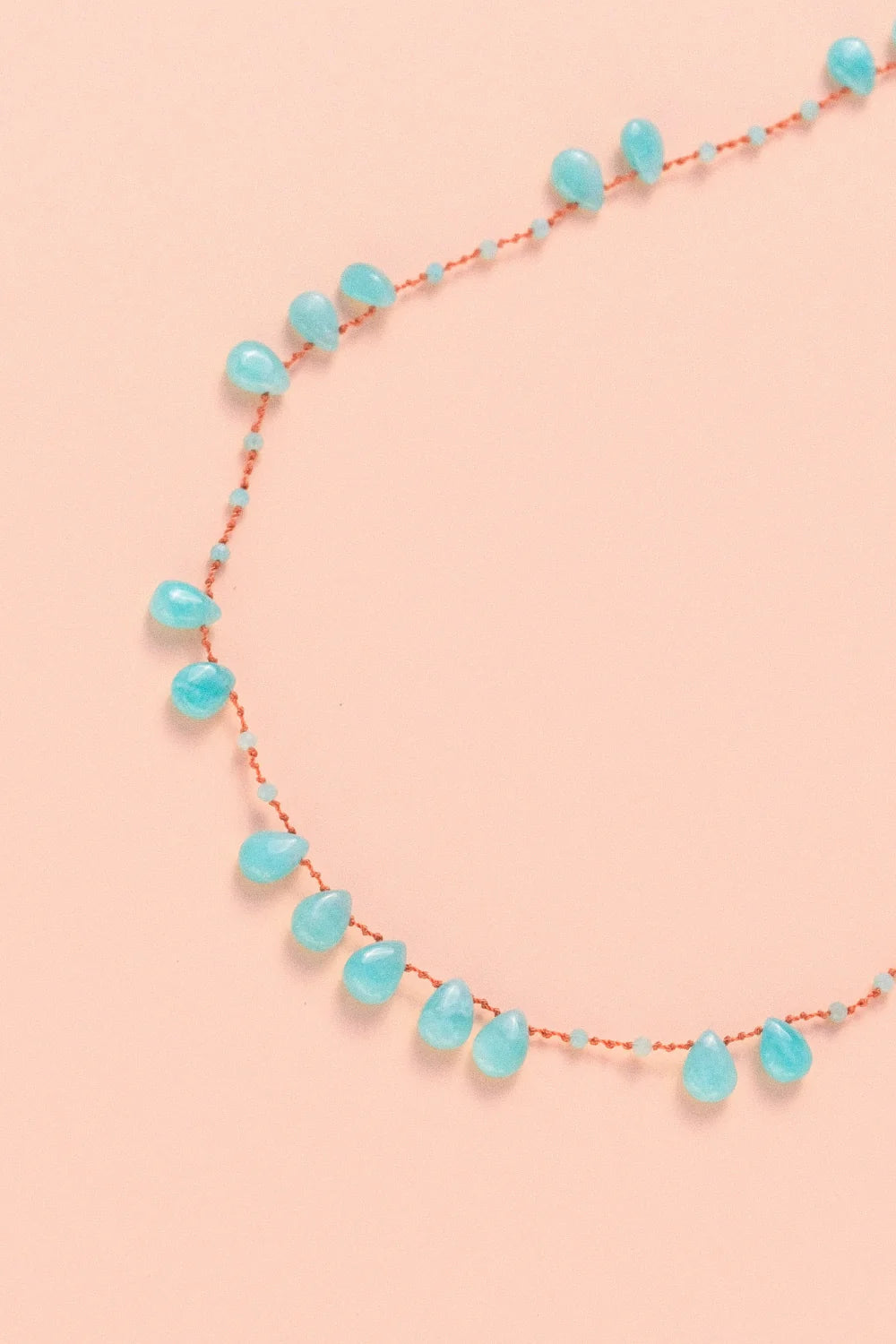 OFFSET NECKLACE , AMAZONITE