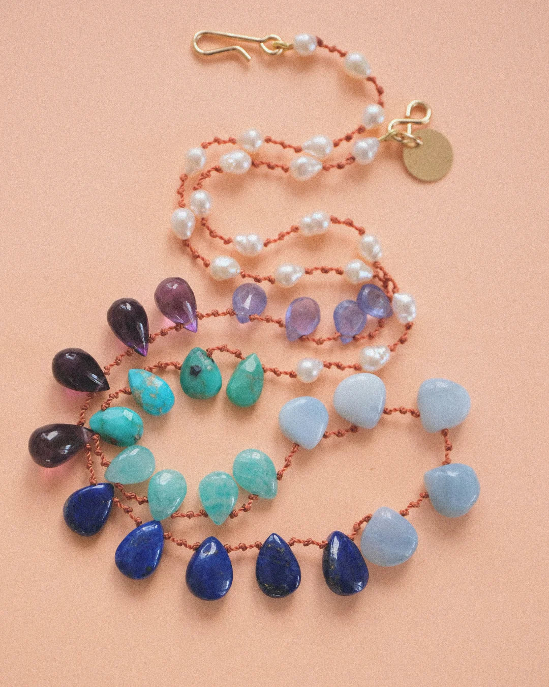 DEEP OCEAN NECKLACE, MULTI-STONE