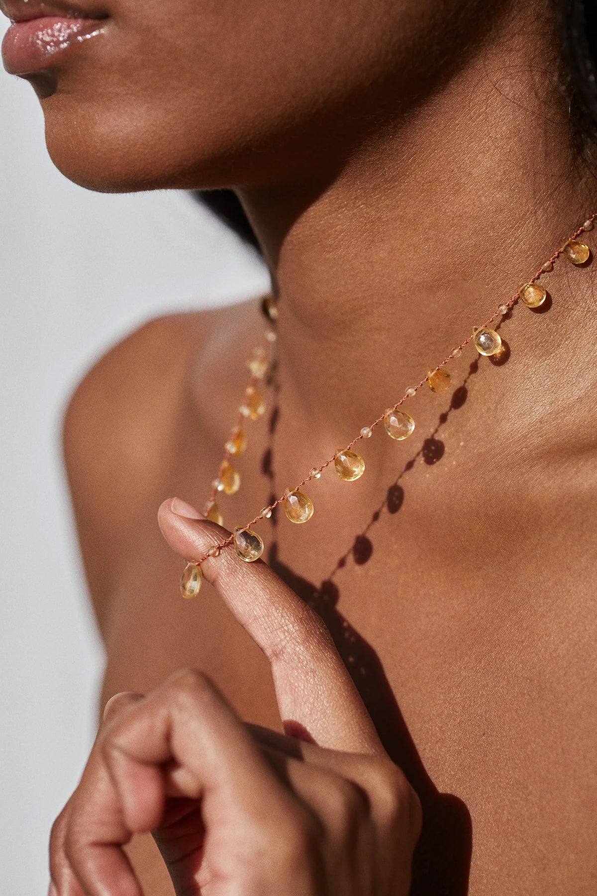 MILL DB NECKLACE , CITRINE