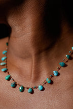 POWHATAN DB NECKLACE , TURQUOISE