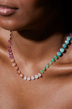 RAINBOW NECKLACE , MULTI-STONE