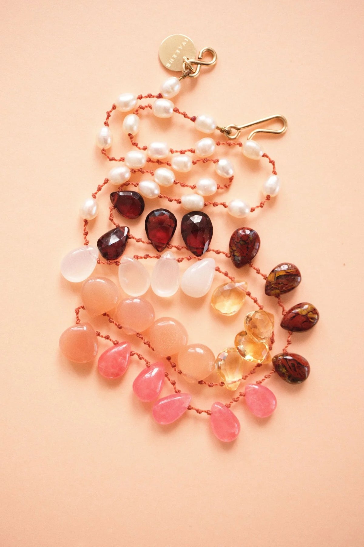 SUNSET NECKLACE , MULTI-STONE
